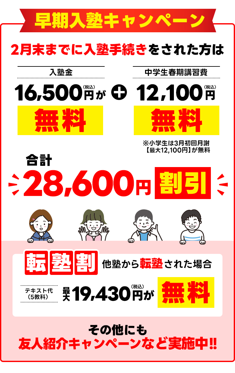 新年度入塾キャンペーン