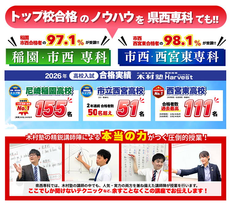 木村塾の精鋭講師陣による本当の力がつく圧倒的授業