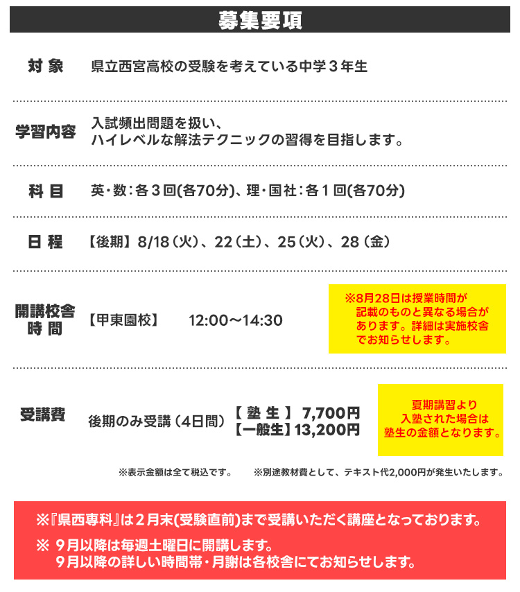 募集要項