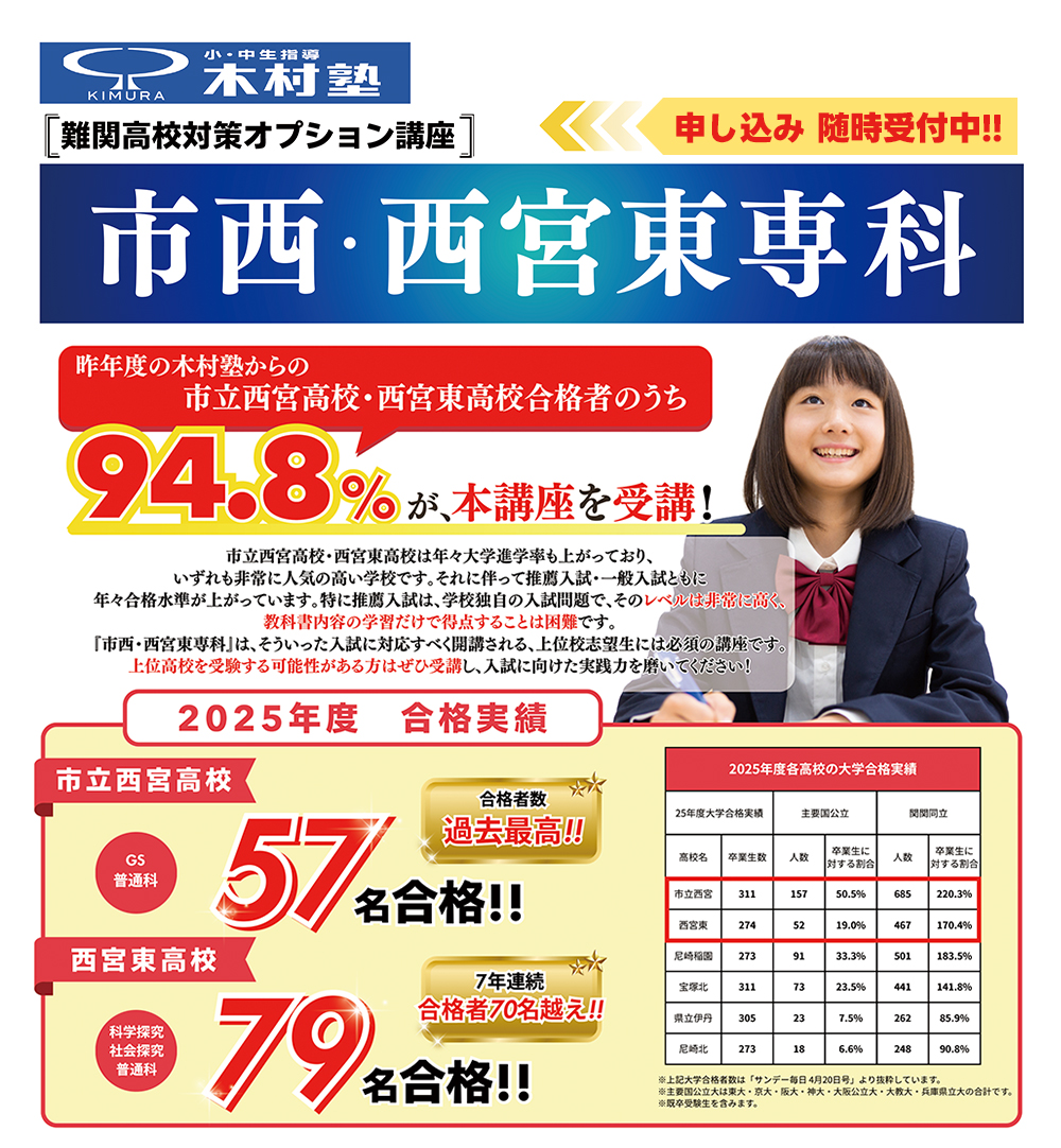 市西・西宮東専科